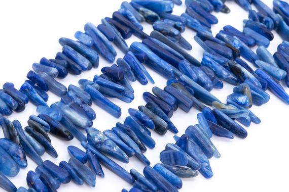 Genuine Natural Kyanite Loose Beads Rough Blue Grade Aaa Stick Pebble Chip Shape 12-24x3-5mm
