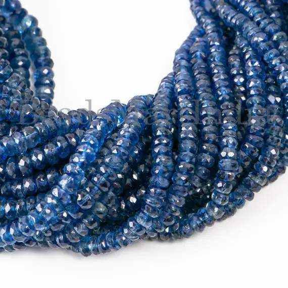 Kyanite Beads, 3.5-6mm Kyanite Faceted Beads, Kyanite Rondelle Beads, Kyanite Faceted Rondelle , Kyanite Gemstone Beads,kyanite Faceted