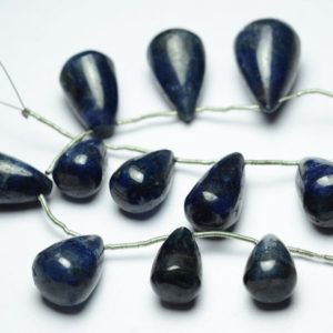 Shop Kyanite Bead Shapes! Natural Kyanite Drops 11x15mm to 11x20mm Smooth Tear Drops Briolettes Gemstone Beads Dyed Kyanite Semi Precious Gems -7 Inches Strand No4201 | Natural genuine other-shape Kyanite beads for beading and jewelry making.  #jewelry #beads #beadedjewelry #diyjewelry #jewelrymaking #beadstore #beading #affiliate #ad