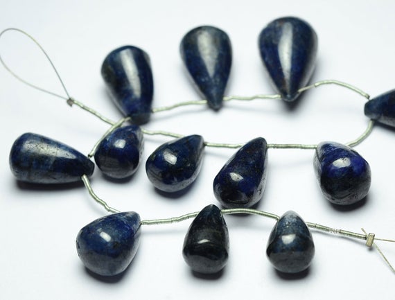Natural Kyanite Drops 11x15mm To 11x20mm Smooth Tear Drops Briolettes Gemstone Beads Dyed Kyanite Semi Precious Gems -7 Inches Strand No4201