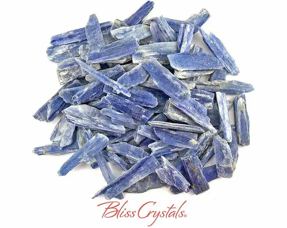 1/4 Lb Blue Kyanite Rough Blades Small Mixed Sizes (approx 35 Pieces) For Creativity Crafting #bk49