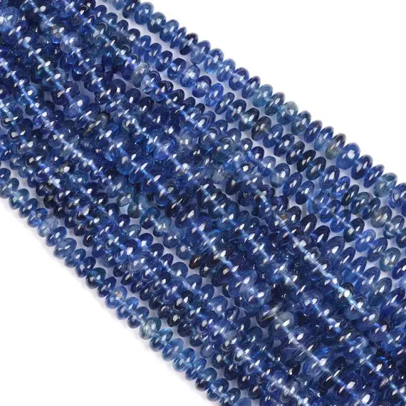 Kyanite Plain Rondelle 4-6 Mm Beads, Kyanite Smooth Rondelle Shape Beads, Kyanite Plain Beads, Kyanite Rondelle Beads, Kyanite Beads