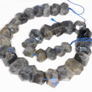 Shop Labradorite Chip & Nugget Beads! 20X12-18X12MM  Labradorite Gemstone Faceted Nugget Loose Beads 7.5 inch Half Strand (80003318-B91) | Natural genuine chip Labradorite beads for beading and jewelry making.  #jewelry #beads #beadedjewelry #diyjewelry #jewelrymaking #beadstore #beading #affiliate #ad