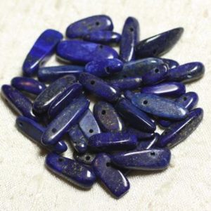 Shop Lapis Lazuli Chip & Nugget Beads! 10pc – Perles Pierre – Lapis Lazuli Rocailles Chips Batonnets 10-22mm Bleu roi nuit doré – 7427039737517 | Natural genuine chip Lapis Lazuli beads for beading and jewelry making.  #jewelry #beads #beadedjewelry #diyjewelry #jewelrymaking #beadstore #beading #affiliate #ad