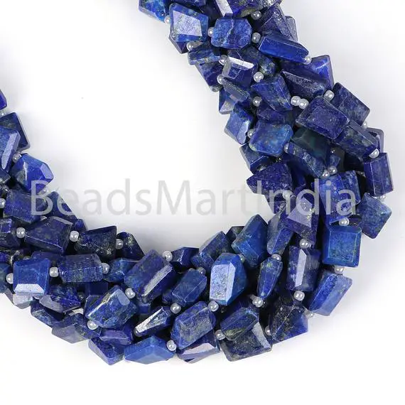 Lapis Lazuli Faceted Nugget Fancy Beads,  5x6-7x8mm Lapis Nugget Beads, Lapis Lazuli Faceted Beads, Natural Lapis Beads, Lapis Lazuli Beads