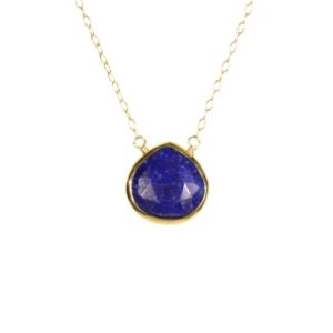 Shop Lapis Lazuli Necklaces! Lapis necklace, chakra necklace, blue lapis lazuli, December birthstone, blue stone, a gold bezel lapis drop on a 14k gold filled chain | Natural genuine Lapis Lazuli necklaces. Buy crystal jewelry, handmade handcrafted artisan jewelry for women.  Unique handmade gift ideas. #jewelry #beadednecklaces #beadedjewelry #gift #shopping #handmadejewelry #fashion #style #product #necklaces #affiliate #ad