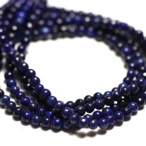 Shop Lapis Lazuli Bead Shapes! 30pc – Stone Pearls – Lapis Lazuli Balls 2mm Midnight Blue Gold – 8741140014435 | Natural genuine other-shape Lapis Lazuli beads for beading and jewelry making.  #jewelry #beads #beadedjewelry #diyjewelry #jewelrymaking #beadstore #beading #affiliate #ad