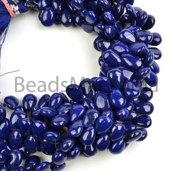 Natural Lapis Lazuli Plain Pear Shape 7x9-8x11 Mm Beads, Lapis Lazuli Fancy Shape Beads, Lapis Lazuli Smooth Beads, Lapis Lazuli Beads
