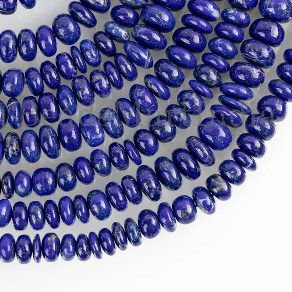 6-12 Mm Lapis Lazuli Beads, Lapis Lazuli Smooth Beads, Lapis Lazuli Rondelle Beads, Lapis Lazuli Plain Rondelle Beads, Lapis Smooth Beads