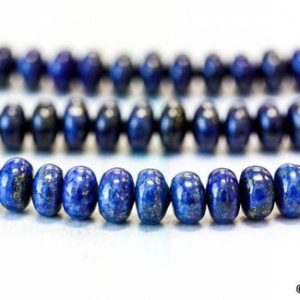 Shop Lapis Lazuli Rondelle Beads! S/ Natural Lapis Lazuli 6mm Rondelle Beads 16'' strand Royal Blue Shade varies gemstone beads For jewelry making | Natural genuine rondelle Lapis Lazuli beads for beading and jewelry making.  #jewelry #beads #beadedjewelry #diyjewelry #jewelrymaking #beadstore #beading #affiliate #ad