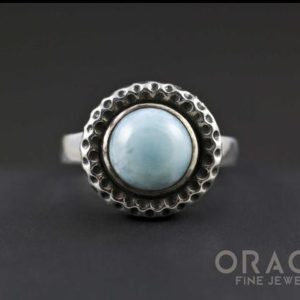 Shop Larimar Rings! Sterling Silver Larimar Ring Size 7 | Natural genuine Larimar rings, simple unique handcrafted gemstone rings. #rings #jewelry #shopping #gift #handmade #fashion #style #affiliate #ad