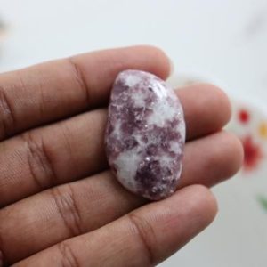 Shop Lepidolite Cabochons! Natural Pink Lepidolite Cabochon Semiprecious Loose Gemstone For Jewelry Making Gemstones Handmade Dimensions-38x23x5mm Wt-7.9gm… | Natural genuine stones & crystals in various shapes & sizes. Buy raw cut, tumbled, or polished gemstones for making jewelry or crystal healing energy vibration raising reiki stones. #crystals #gemstones #crystalhealing #crystalsandgemstones #energyhealing #affiliate #ad