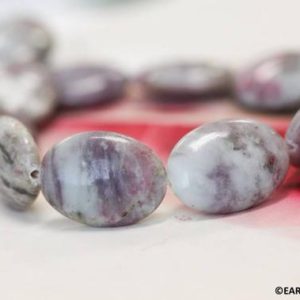 XL/ Lepidolite 22x30mm Flat Oval beads 16" strand Natural light purple gemstone beads For jewelry making | Natural genuine other-shape Gemstone beads for beading and jewelry making.  #jewelry #beads #beadedjewelry #diyjewelry #jewelrymaking #beadstore #beading #affiliate #ad