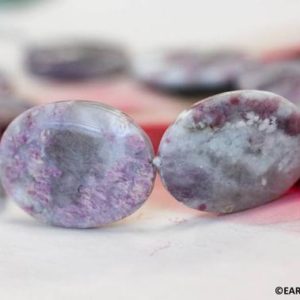 Shop Lepidolite Bead Shapes! Xl / Lepidolite 27x37mm / 24x32mm Flat Oval Beads 15.5" Strand Natural Purple Gemstone Beads Size Varies For Jewelry Making | Natural genuine other-shape Lepidolite beads for beading and jewelry making.  #jewelry #beads #beadedjewelry #diyjewelry #jewelrymaking #beadstore #beading #affiliate #ad