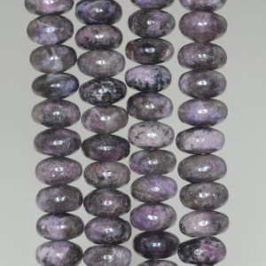 Shop Lepidolite Rondelle Beads! 10X6mm Dark Purple Lepidolite Gemstone Grade AB Rondelle Loose Beads 16 inch Full Strand (90188009-673) | Natural genuine rondelle Lepidolite beads for beading and jewelry making.  #jewelry #beads #beadedjewelry #diyjewelry #jewelrymaking #beadstore #beading #affiliate #ad