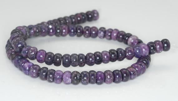 8x5-8x4mm Purple Lepidolite Gemstone Grade Aa Rondelle Beads 16 Inch Full Strand Bulk Lot 1,2,6,12 And 50 (90187998-673)