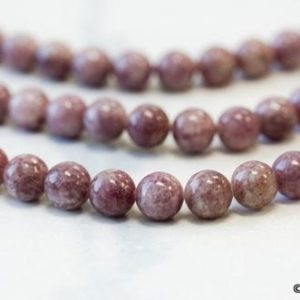Shop Lepidolite Round Beads! M / Lepidolite 8mm Smooth Round Beads 15.5" Strand Natural Purple Color Gemstone Beads For Jewelry Making | Natural genuine round Lepidolite beads for beading and jewelry making.  #jewelry #beads #beadedjewelry #diyjewelry #jewelrymaking #beadstore #beading #affiliate #ad