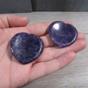 Shop Lepidolite Stones & Crystals! Lepidolite Heart Worry Stone E52 | Natural genuine stones & crystals in various shapes & sizes. Buy raw cut, tumbled, or polished gemstones for making jewelry or crystal healing energy vibration raising reiki stones. #crystals #gemstones #crystalhealing #crystalsandgemstones #energyhealing #affiliate #ad