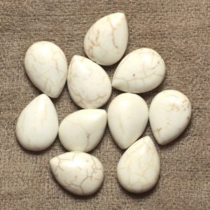 Shop Magnesite Beads! 4pc – Perles de Pierre – Magnésite gouttes plates 18x13mm   4558550012340 | Natural genuine other-shape Magnesite beads for beading and jewelry making.  #jewelry #beads #beadedjewelry #diyjewelry #jewelrymaking #beadstore #beading #affiliate #ad