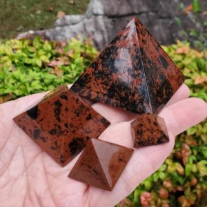 Shop Mahogany Obsidian Stones & Crystals! Mahogany Obsidian – Obsidian – Pyramid – Crystal Pyramid – Obsidian Pyramid – Healing Pyramid -Grounding Stone -Divine Energy -Healing Stone | Natural genuine stones & crystals in various shapes & sizes. Buy raw cut, tumbled, or polished gemstones for making jewelry or crystal healing energy vibration raising reiki stones. #crystals #gemstones #crystalhealing #crystalsandgemstones #energyhealing #affiliate #ad