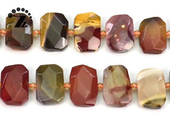 Mookaite Faceted Nugget Beads,irregular Bead,nugget Bead,centre Drilled Bead,natural,gemstone,diy Beads,15x22-24mm,15" Full Strand