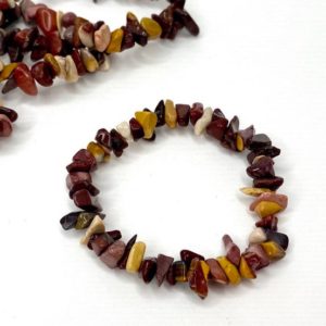 Mookaite Jasper Crystal Chips Bracelet | Natural genuine Mookaite Jasper bracelets. Buy crystal jewelry, handmade handcrafted artisan jewelry for women.  Unique handmade gift ideas. #jewelry #beadedbracelets #beadedjewelry #gift #shopping #handmadejewelry #fashion #style #product #bracelets #affiliate #ad