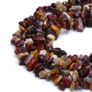 Shop Mookaite Jasper Chip & Nugget Beads! Mookaite Jasper Irregular Nugget Chips Beads 7-8mm 34" Strand | Natural genuine chip Mookaite Jasper beads for beading and jewelry making.  #jewelry #beads #beadedjewelry #diyjewelry #jewelrymaking #beadstore #beading #affiliate #ad
