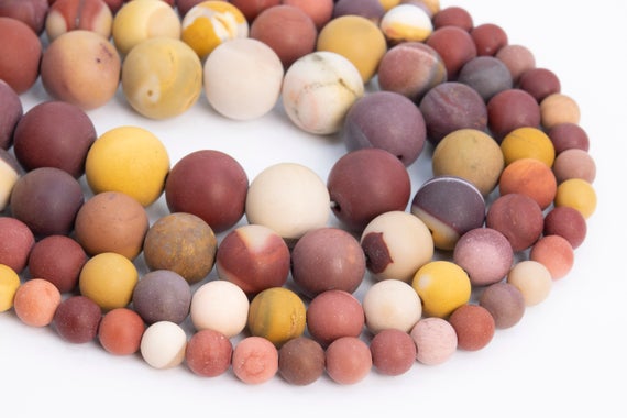 Genuine Natural Matte Mookaite Loose Beads Round Shape 6mm 8mm 15mm