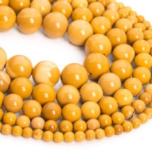 Shop Mookaite Jasper Round Beads! Genuine Natural Yellow Mookaite Loose Beads Round Shape 6mm 8mm 10mm | Natural genuine round Mookaite Jasper beads for beading and jewelry making.  #jewelry #beads #beadedjewelry #diyjewelry #jewelrymaking #beadstore #beading #affiliate #ad