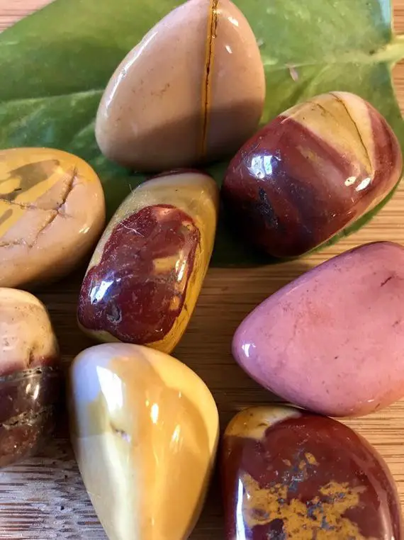 Tumbled Mookaite Stones Set With Gift Bag And Note
