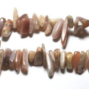 Shop Moonstone Chip & Nugget Beads! Stone – Moonstone grey pink seed beads 10-23mm – 8741140029378 sticks Chips beads 10pc- | Natural genuine chip Moonstone beads for beading and jewelry making.  #jewelry #beads #beadedjewelry #diyjewelry #jewelrymaking #beadstore #beading #affiliate #ad