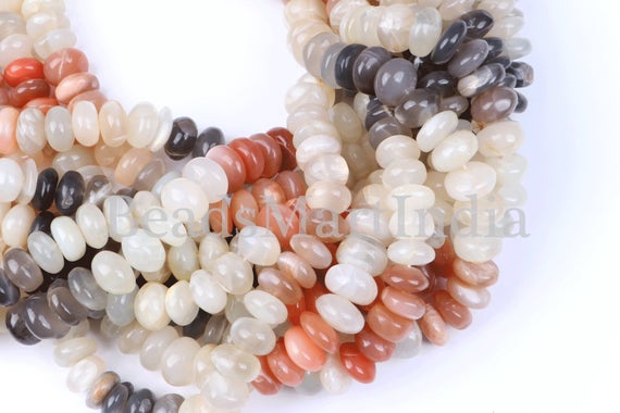 Multi Moonstone Beads, 13-15 Mm Moonstone Beads, Moonstone Smooth Beads, Multi Moonstone Rondelle Beads,moonstone Rondelle Smooth Beads