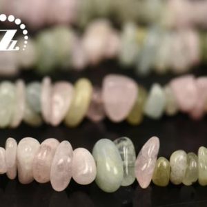 Shop Morganite Chip & Nugget Beads! Morganite chips beads,candy color,Rainbow,Natural,Gemstone,DIY,5-8mm,35" full strand | Natural genuine chip Morganite beads for beading and jewelry making.  #jewelry #beads #beadedjewelry #diyjewelry #jewelrymaking #beadstore #beading #affiliate #ad
