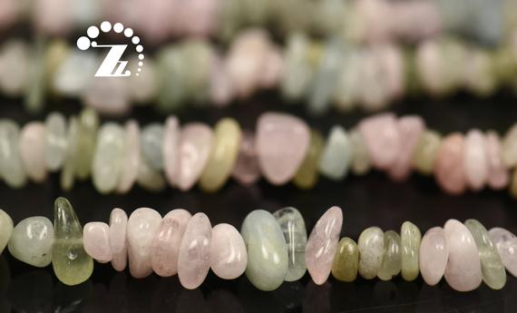 Morganite Chips Beads,candy Color,rainbow,natural,gemstone,diy,5-8mm,35" Full Strand
