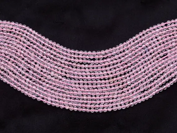 Natural Aaa+ Morganite Gemstone 2mm-3mm Micro Faceted Rondelle Beads | Pink Morganite Semi Precious Gemstone  Loose Beads | 13inch Strand