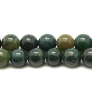 Shop Moss Agate Bead Shapes! 10pc – Perles de Pierre – Agate Mousse Boules 8mm   4558550021809 | Natural genuine other-shape Moss Agate beads for beading and jewelry making.  #jewelry #beads #beadedjewelry #diyjewelry #jewelrymaking #beadstore #beading #affiliate #ad