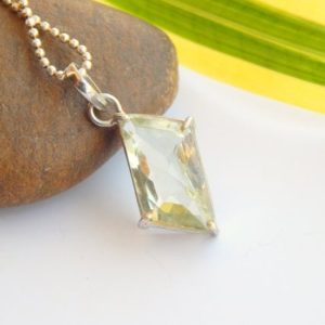 Shop Green Amethyst Pendants! Natural Green Amethyst Pendant Necklace 925 Sterling Silver, Green Prasiolite Gemstone, Gift for her, christmas Gift, Christmas Gift her | Natural genuine Green Amethyst pendants. Buy crystal jewelry, handmade handcrafted artisan jewelry for women.  Unique handmade gift ideas. #jewelry #beadedpendants #beadedjewelry #gift #shopping #handmadejewelry #fashion #style #product #pendants #affiliate #ad