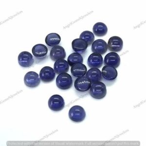 Shop Iolite Cabochons! Natural Iolite Round Calibrated Loose Top Quality Eye Clean Jewelry Making Cabochons Size 3,4, 5, 6 mm | Natural genuine stones & crystals in various shapes & sizes. Buy raw cut, tumbled, or polished gemstones for making jewelry or crystal healing energy vibration raising reiki stones. #crystals #gemstones #crystalhealing #crystalsandgemstones #energyhealing #affiliate #ad