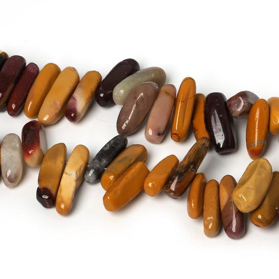 Natural Mookaite Jasper Chip Beads, 10-30mm 15" Strand, 50 Pcs