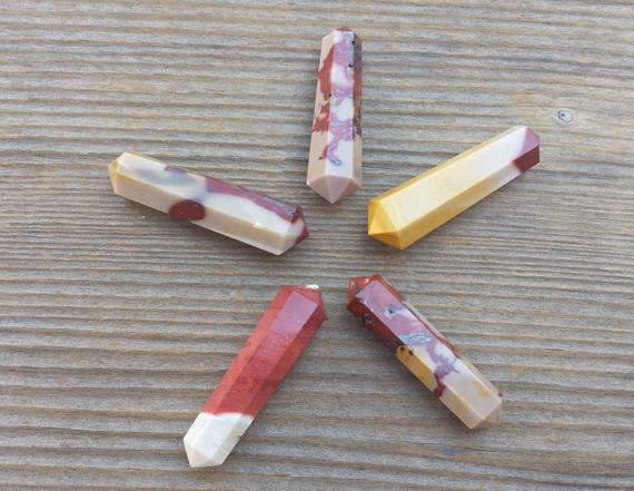 Natural Mookaite Jasper Double Terminated Gemstone Crystal Pencil Point (one)