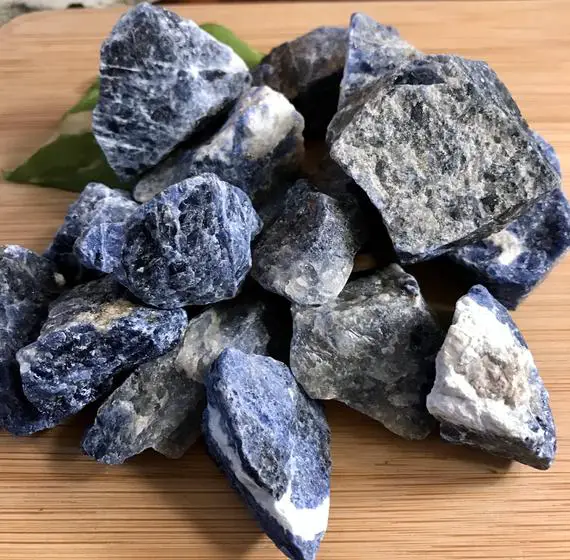 Natural Sodalite Raw Stones With Gift Bag And Note