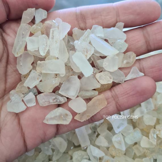 Natural White Topaz Raw Rough Parcel , White Topaz Rough Parcel, Untreated Ethically Mined Raw Crystals In 10-17mm Sizes