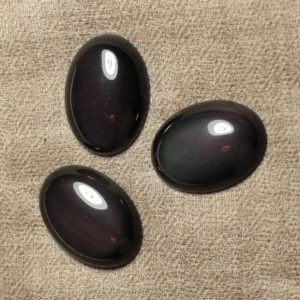 Shop Obsidian Cabochons! 1pc – Cabochon Pierre Obsidienne Noire Arc en Ciel Ovale 30x22mm – 7427039743204 | Natural genuine stones & crystals in various shapes & sizes. Buy raw cut, tumbled, or polished gemstones for making jewelry or crystal healing energy vibration raising reiki stones. #crystals #gemstones #crystalhealing #crystalsandgemstones #energyhealing #affiliate #ad