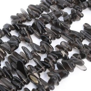Shop Obsidian Chip & Nugget Beads! Genuine Natural Transparent Brown Obsidian Loose Beads Stick Pebble Chip Shape 12-24×3-5mm | Natural genuine chip Obsidian beads for beading and jewelry making.  #jewelry #beads #beadedjewelry #diyjewelry #jewelrymaking #beadstore #beading #affiliate #ad