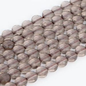 Shop Obsidian Faceted Beads! Genuine Natural Transparent Brown Obsidian Loose Beads Grade A Faceted Flat Round Button Shape 4mm | Natural genuine faceted Obsidian beads for beading and jewelry making.  #jewelry #beads #beadedjewelry #diyjewelry #jewelrymaking #beadstore #beading #affiliate #ad