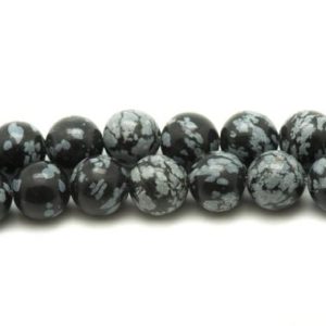 Shop Obsidian Bead Shapes! 6pc – Perles de Pierre – Obsidienne Flocon Boules 12mm   4558550025104 | Natural genuine other-shape Obsidian beads for beading and jewelry making.  #jewelry #beads #beadedjewelry #diyjewelry #jewelrymaking #beadstore #beading #affiliate #ad