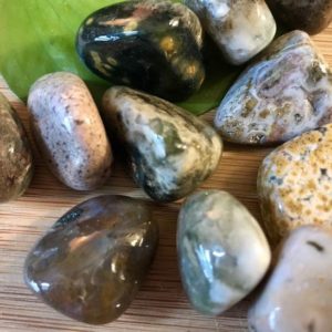 Shop Ocean Jasper Stones & Crystals! Tumbled Ocean Jasper Stones Set with Gift Bag and Note | Natural genuine stones & crystals in various shapes & sizes. Buy raw cut, tumbled, or polished gemstones for making jewelry or crystal healing energy vibration raising reiki stones. #crystals #gemstones #crystalhealing #crystalsandgemstones #energyhealing #affiliate #ad