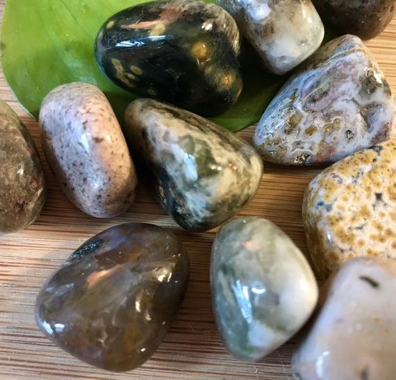 Tumbled Ocean Jasper Stones Set With Gift Bag And Note