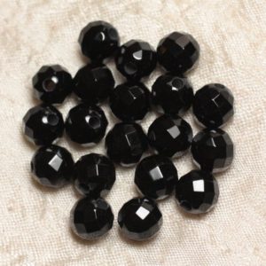 Shop Onyx Faceted Beads! 2PC – stone 2.5 mm hole beads – faceted Onyx 10 mm 4558550024756 | Natural genuine faceted Onyx beads for beading and jewelry making.  #jewelry #beads #beadedjewelry #diyjewelry #jewelrymaking #beadstore #beading #affiliate #ad