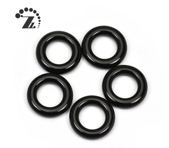 Black Onyx Donuts Loops Beads, Onyx, 8mm 10mm 12mm 14mm 15mm 16mm 17mm 18mm 20mm 25mm 26mm 30mm 33mm 35mm 40mm 45mm, 10 Pcs